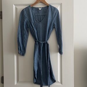 J. Crew Long Sleeve Denim Dress